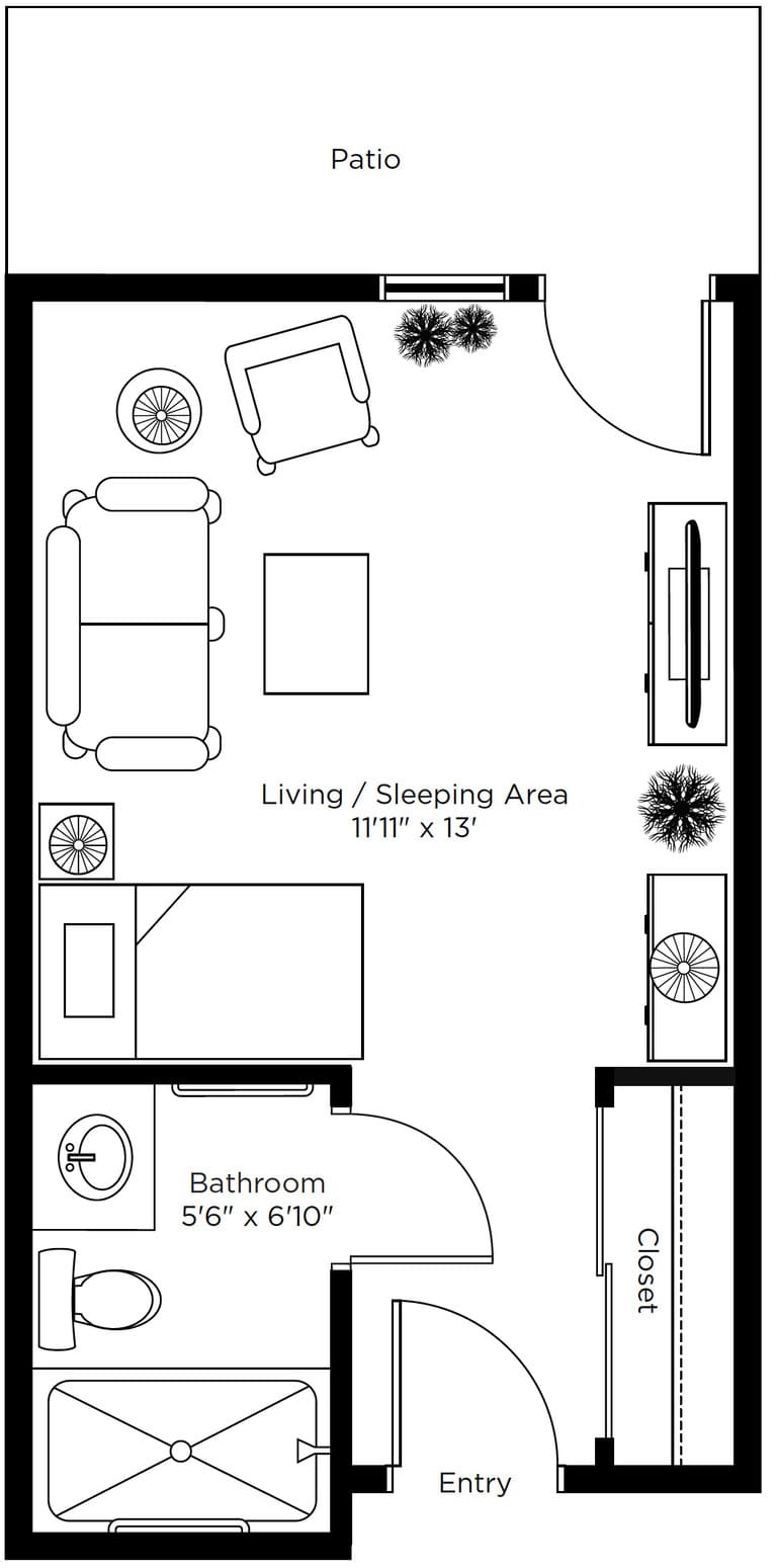 Rogers Cove Senior Living Floorplan